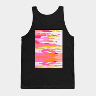 Abstract pattern, Red, Pink, Orange, Yellow, Pattern, Scandinavian, Nordic, Fashion print, Scandinavian art, Modern art, Wall art, Print, Minimalistic, Modern Tank Top